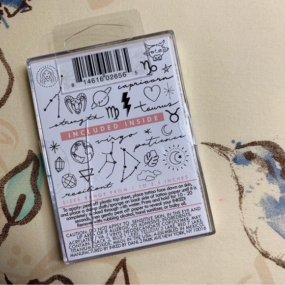 💜 Inked by Dani Temporary Tattoos - Zodiac Pack: Taurus + Virgo + Capricorn NWT - Picture 6 of 9